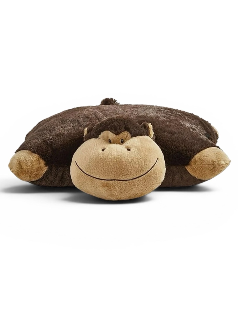 Pillow Pets Silly Monkey Plush Pillow Brown Tan Stuffed Animal Toy O/S